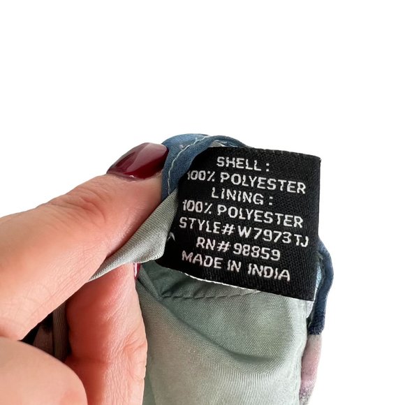 W118 Walter Baker Geometric Sheath Dress Sleeveless Scoop Neck Teal Pink Size L - Picture 6 of 6